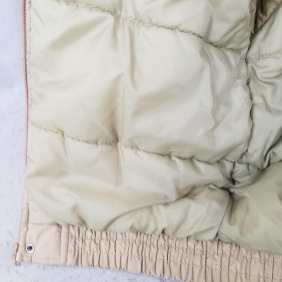 Vintage St Johns Bay Jacket Mens XL Tan Hooded Bomber Puffer Made Korea 90s - Picture 7 of 16